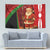 Kenya Christmas Tapestry with Santa Claus Spear and Red Green Harambee Crest - Wonder Print Shop