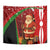 Kenya Christmas Tapestry with Santa Claus Spear and Red Green Harambee Crest - Wonder Print Shop