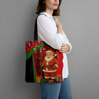 Kenya Christmas Tote Bag with Santa Claus Spear and Red Green Harambee Crest - Wonder Print Shop