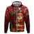 Kenya Christmas Zip Hoodie with Santa Claus Spear and Red Green Harambee Crest - Wonder Print Shop