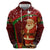 Kenya Christmas Zip Hoodie with Santa Claus Spear and Red Green Harambee Crest - Wonder Print Shop