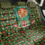 Kenya Christmas Back Car Seat Cover with Santa Feast Scene and Festive Wreath Pattern - Wonder Print Shop
