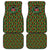 Kenya Christmas Car Mats with Santa Feast Scene and Festive Wreath Pattern - Wonder Print Shop