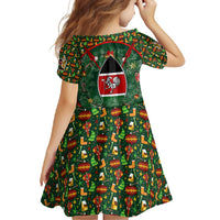 Kenya Christmas Family Matching Mermaid Dress and Hawaiian Shirt with Santa Feast Scene and Festive Wreath Pattern - Wonder Print Shop
