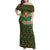 Kenya Christmas Family Matching Off Shoulder Maxi Dress and Hawaiian Shirt with Santa Feast Scene and Festive Wreath Pattern - Wonder Print Shop