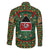 Kenya Christmas Family Matching Short Sleeve Bodycon Dress and Hawaiian Shirt with Santa Feast Scene and Festive Wreath Pattern - Wonder Print Shop