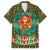 Kenya Christmas Family Matching Summer Maxi Dress and Hawaiian Shirt with Santa Feast Scene and Festive Wreath Pattern - Wonder Print Shop