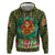Kenya Christmas Hoodie with Santa Feast Scene and Festive Wreath Pattern - Wonder Print Shop