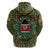 Kenya Christmas Hoodie with Santa Feast Scene and Festive Wreath Pattern - Wonder Print Shop