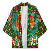 Kenya Christmas Kimono with Santa Feast Scene and Festive Wreath Pattern - Wonder Print Shop