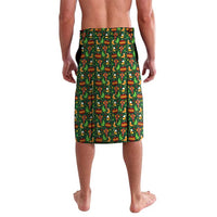 Kenya Christmas Lavalava with Santa Feast Scene and Festive Wreath Pattern - Wonder Print Shop