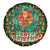Kenya Christmas Spare Tire Cover with Santa Feast Scene and Festive Wreath Pattern - Wonder Print Shop