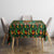 Kenya Christmas Tablecloth with Santa Feast Scene and Festive Wreath Pattern - Wonder Print Shop