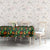 Kenya Christmas Tablecloth with Santa Feast Scene and Festive Wreath Pattern - Wonder Print Shop