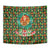 Kenya Christmas Tapestry with Santa Feast Scene and Festive Wreath Pattern - Wonder Print Shop