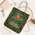 Kenya Christmas Tote Bag with Santa Feast Scene and Festive Wreath Pattern - Wonder Print Shop