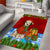 Croatia Christmas Area Rug with Dalmatian Dog Presents and Red Plaid Holiday - Wonder Print Shop