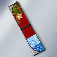 Croatia Christmas Auto Sun Shade with Dalmatian Dog Presents and Red Plaid Holiday - Wonder Print Shop