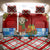 Croatia Christmas Back Car Seat Cover with Dalmatian Dog Presents and Red Plaid Holiday - Wonder Print Shop