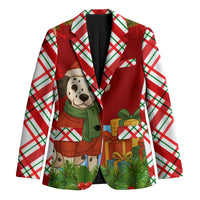 Croatia Christmas Blazer with Dalmatian Dog Presents and Red Plaid Holiday - Wonder Print Shop