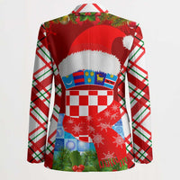 Croatia Christmas Blazer with Dalmatian Dog Presents and Red Plaid Holiday - Wonder Print Shop