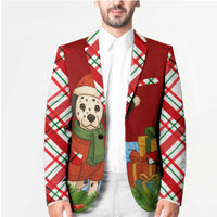 Croatia Christmas Blazer with Dalmatian Dog Presents and Red Plaid Holiday - Wonder Print Shop
