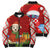 Croatia Christmas Bomber Puffer Jacket with Dalmatian Dog Presents and Red Plaid Holiday - Wonder Print Shop