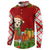 Croatia Christmas Button Sweatshirt with Dalmatian Dog Presents and Red Plaid Holiday - Wonder Print Shop