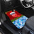 Croatia Christmas Car Mats with Dalmatian Dog Presents and Red Plaid Holiday - Wonder Print Shop
