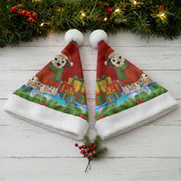 Croatia Christmas Santa Hat with Dalmatian Dog Presents and Red Plaid Holiday - Wonder Print Shop