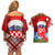 Croatia Christmas Couples Matching Off Shoulder Short Dress and Hawaiian Shirt with Dalmatian Dog Presents and Red Plaid Holiday - Wonder Print Shop