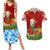 Croatia Christmas Couples Matching Summer Maxi Dress and Hawaiian Shirt with Dalmatian Dog Presents and Red Plaid Holiday - Wonder Print Shop