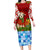 Croatia Christmas Family Matching Long Sleeve Bodycon Dress and Hawaiian Shirt with Dalmatian Dog Presents and Red Plaid Holiday - Wonder Print Shop