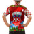 Croatia Christmas Family Matching Mermaid Dress and Hawaiian Shirt with Dalmatian Dog Presents and Red Plaid Holiday - Wonder Print Shop