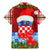 Croatia Christmas Family Matching Mermaid Dress and Hawaiian Shirt with Dalmatian Dog Presents and Red Plaid Holiday - Wonder Print Shop