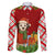 Croatia Christmas Family Matching Off The Shoulder Long Sleeve Dress and Hawaiian Shirt with Dalmatian Dog Presents and Red Plaid Holiday - Wonder Print Shop