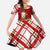Croatia Christmas Family Matching Off Shoulder Maxi Dress and Hawaiian Shirt with Dalmatian Dog Presents and Red Plaid Holiday - Wonder Print Shop