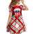 Croatia Christmas Family Matching Off Shoulder Maxi Dress and Hawaiian Shirt with Dalmatian Dog Presents and Red Plaid Holiday - Wonder Print Shop