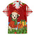 Croatia Christmas Family Matching Off Shoulder Maxi Dress and Hawaiian Shirt with Dalmatian Dog Presents and Red Plaid Holiday - Wonder Print Shop