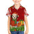 Croatia Christmas Family Matching Off Shoulder Maxi Dress and Hawaiian Shirt with Dalmatian Dog Presents and Red Plaid Holiday - Wonder Print Shop