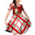 Croatia Christmas Family Matching Off Shoulder Short Dress and Hawaiian Shirt with Dalmatian Dog Presents and Red Plaid Holiday - Wonder Print Shop