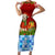 Croatia Christmas Family Matching Short Sleeve Bodycon Dress and Hawaiian Shirt with Dalmatian Dog Presents and Red Plaid Holiday - Wonder Print Shop