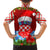 Croatia Christmas Family Matching Summer Maxi Dress and Hawaiian Shirt with Dalmatian Dog Presents and Red Plaid Holiday - Wonder Print Shop