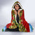 Croatia Christmas Hooded Blanket with Dalmatian Dog Presents and Red Plaid Holiday - Wonder Print Shop