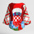 Croatia Christmas Kimono Sleeve Blouse with Dalmatian Dog Presents and Red Plaid Holiday - Wonder Print Shop