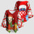Croatia Christmas Kimono Sleeve Blouse with Dalmatian Dog Presents and Red Plaid Holiday - Wonder Print Shop