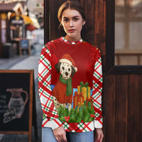 Croatia Christmas Ugly Christmas Sweater with Dalmatian Dog Presents and Red Plaid Holiday - Wonder Print Shop