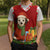 Croatia Christmas Knitted V-Neck Vest with Dalmatian Dog Presents and Red Plaid Holiday - Wonder Print Shop