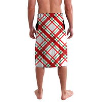 Croatia Christmas Lavalava with Dalmatian Dog Presents and Red Plaid Holiday - Wonder Print Shop