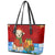 Croatia Christmas Leather Tote Bag with Dalmatian Dog Presents and Red Plaid Holiday - Wonder Print Shop